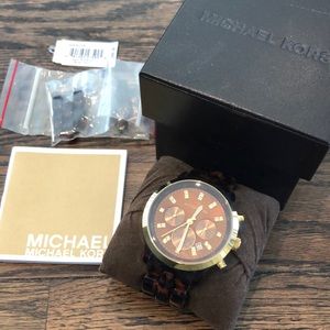 Michael Kors Tortoise Chronograph Watch